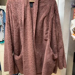 fleece hooded jacket size 3x